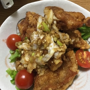 カリッと焼き揚げ！手作りタレで油淋鶏！